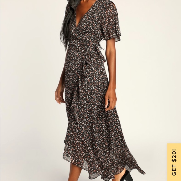 Lulus Dresses & Skirts - Lulus Floral Faux-Wrap Dress